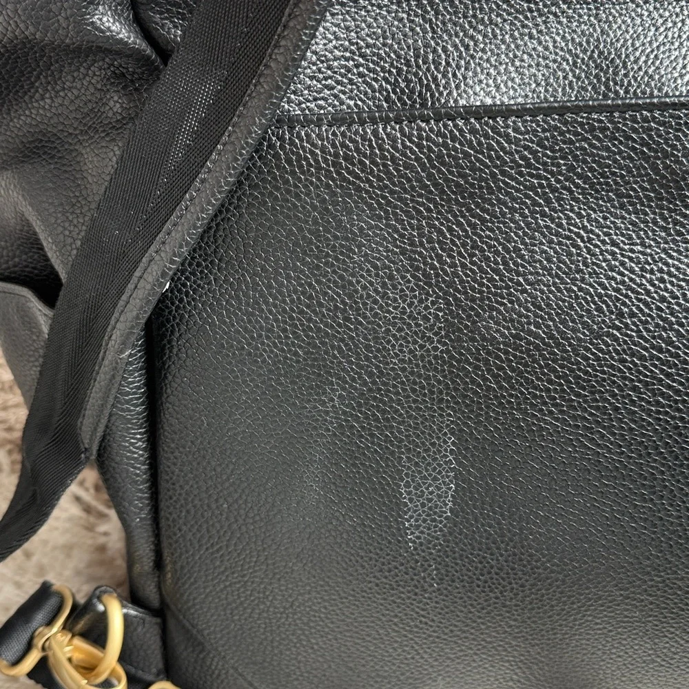 🖤Freshly Picked Black Leather Diaper Bag Backpack